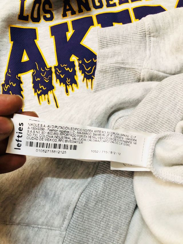 Sudadera Lakers Los Angeles gris