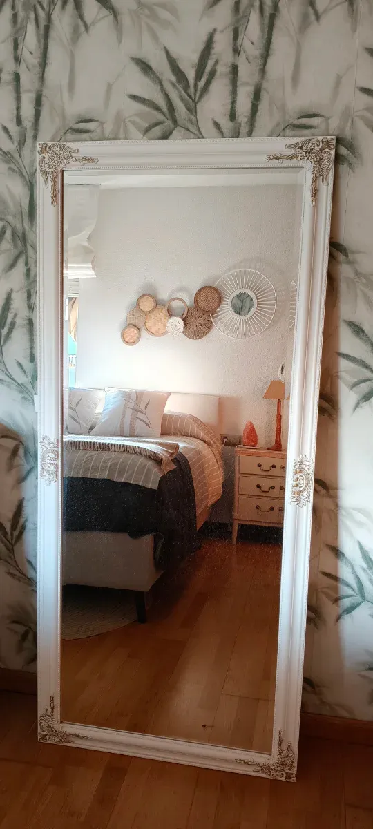 Espejo decorativo blanco