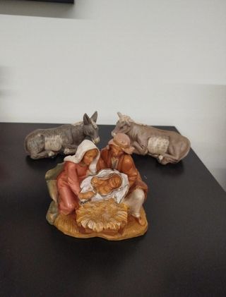 Sacra Famiglia Fontanini 2003 + Bue e Asinello