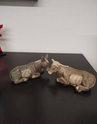 Sacra Famiglia Fontanini 2003 + Bue e Asinello