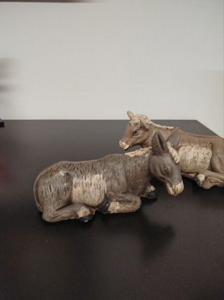 Sacra Famiglia Fontanini 2003 + Bue e Asinello