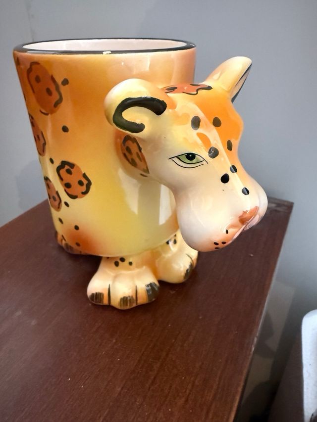Taza desayuno tigre 3D cerámica