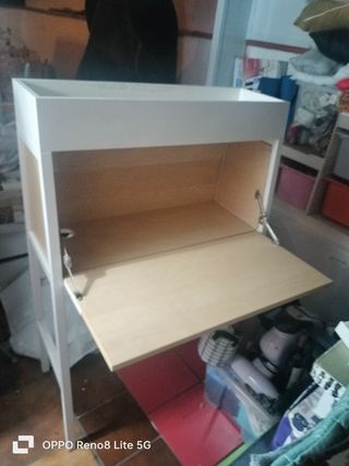 Escritorio Secreter Ikea Madera y Blanco