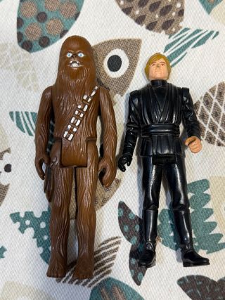 Chewbacca 1977 y Luke Skywalker 1983 STARWARS
