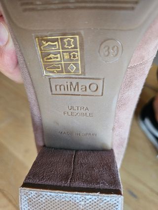 Zapatos de piel miMaO beige/marrón