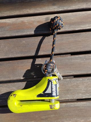 Candado disco moto BUMPER amarillo