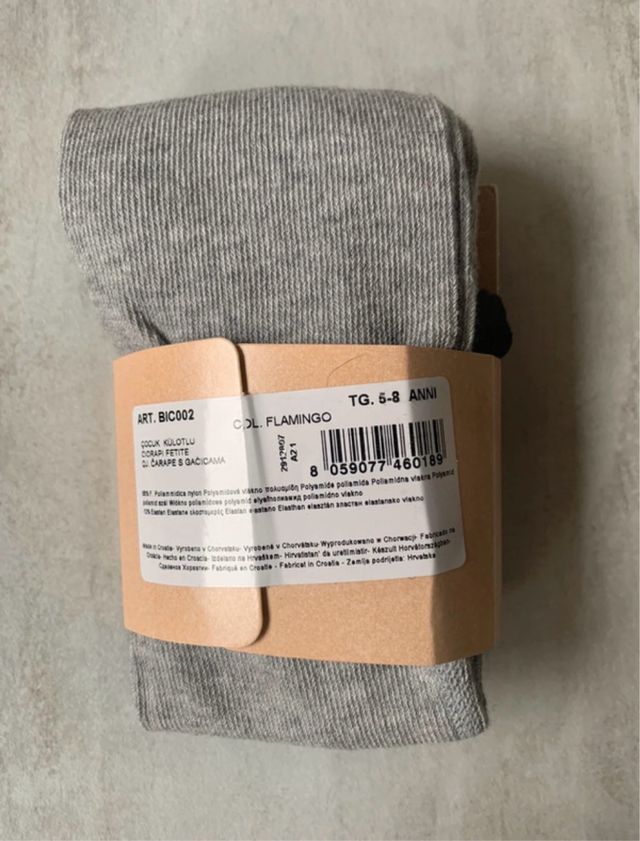 Leotardos niña 5-8 años gris