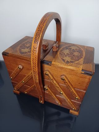 Costurero francés cantilever antiguo siglos XIX-XX