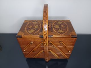 Costurero francés cantilever antiguo siglos XIX-XX