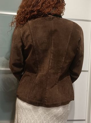 Chaqueta Cazadora  de ante marrón VINTAGE