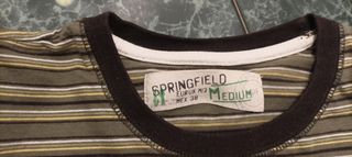 Camiseta Springfield Talla M Rayas Verde