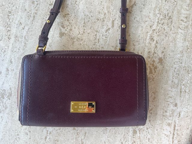 Bolso bandolera Ralph Lauren Púrpura y Dorado