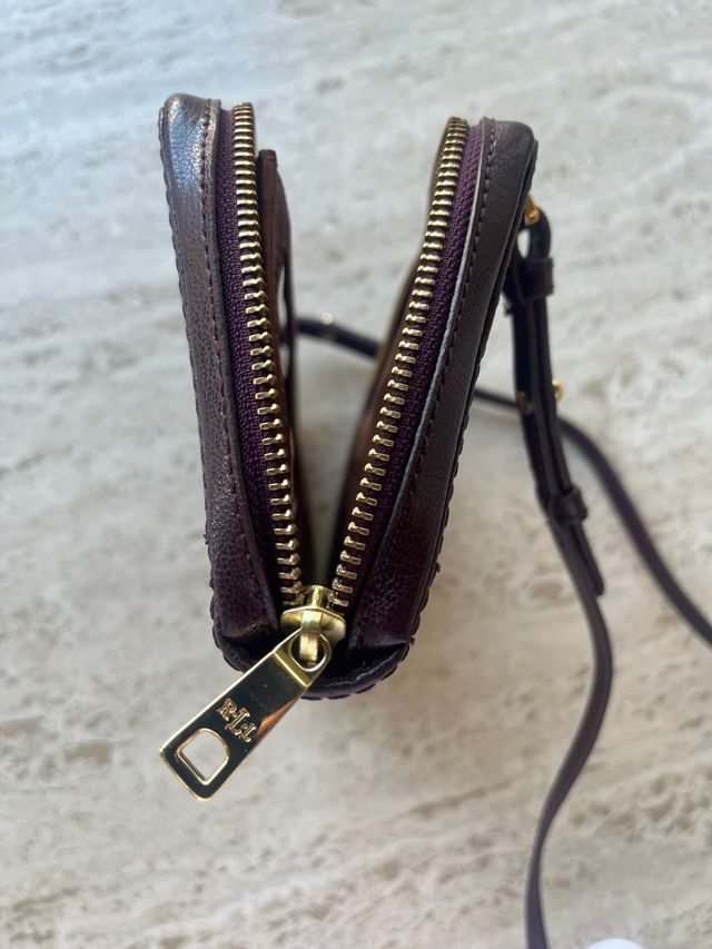 Bolso bandolera Ralph Lauren Púrpura y Dorado