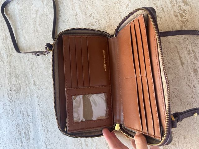 Bolso bandolera Ralph Lauren Púrpura y Dorado