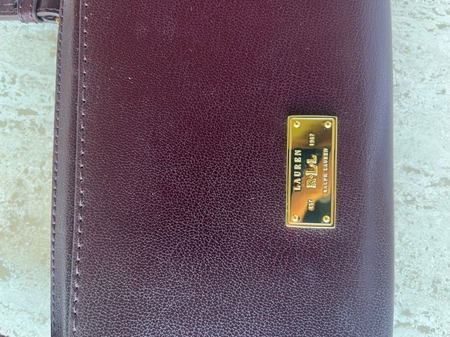 Bolso bandolera Ralph Lauren Púrpura y Dorado