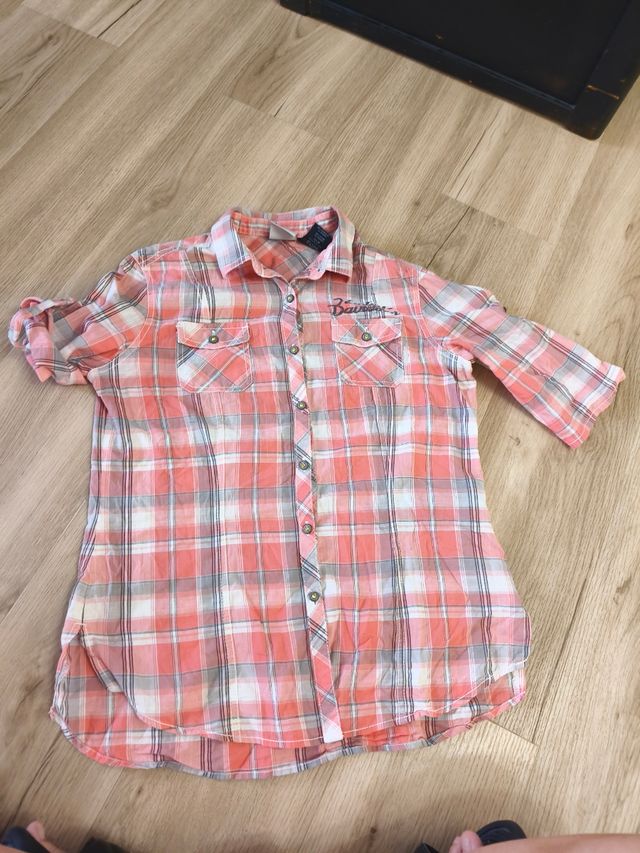 Camisa Harley Davidson cuadros rosa