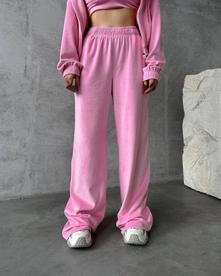 Conjunto de 3 piezas deportivo mujer rosa