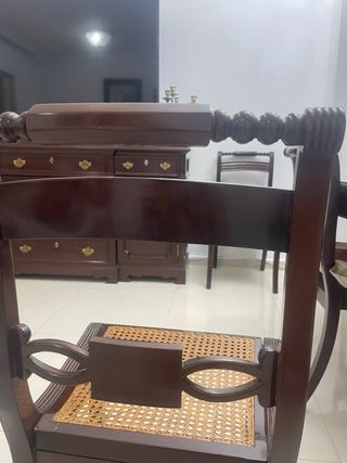 Mesa comedor caoba + 8 sillas + 2 sillones
