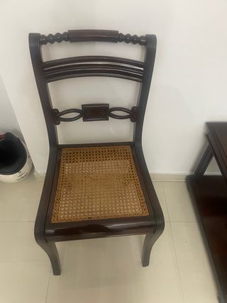 Mesa comedor caoba + 8 sillas + 2 sillones