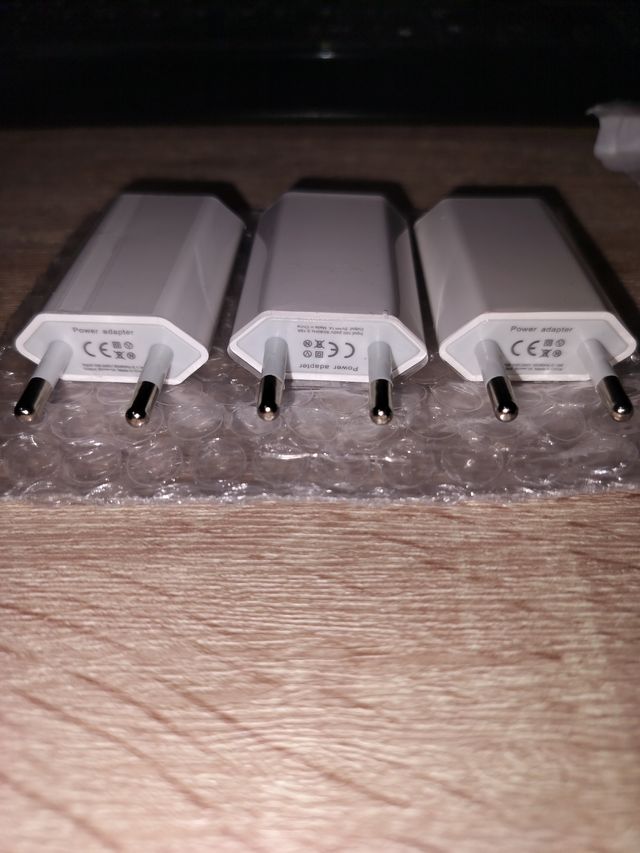 3 Cargadores USB NUEVOS 5V 1A 