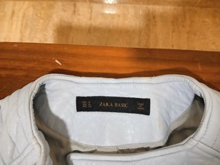 Cazadora Zara Basic Celeste Talla M