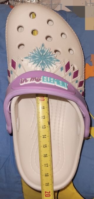 Zuecos Frozen Morado Blanco talla c13