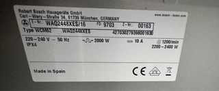 LAVADORA BOSCH EN INOX  8KILOS 