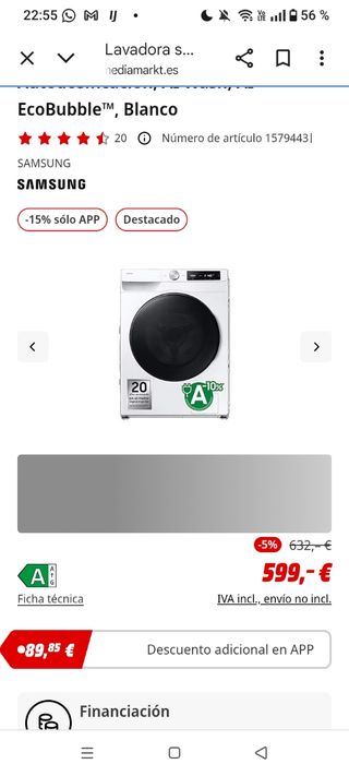 Lavasciuga Samsung EcoBubble White