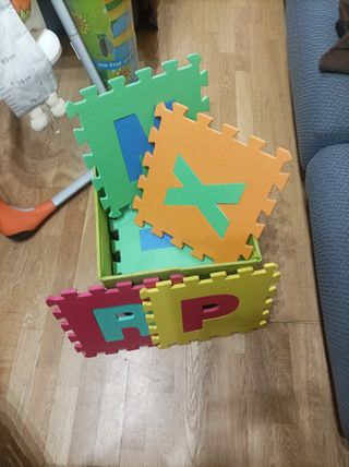 Alfombra Puzzle Goma Abecedario Niños
