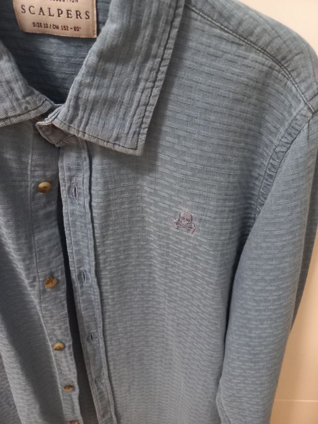 Camisa Scalpers niño azul talla 12 sños