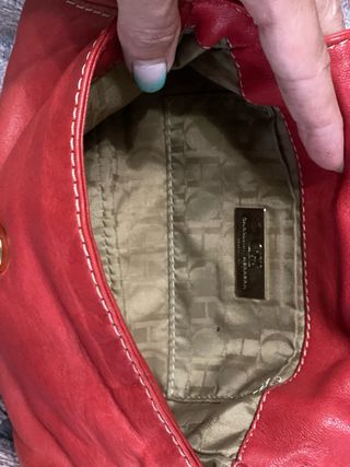 Bolso bandolera CH rojo y dorado