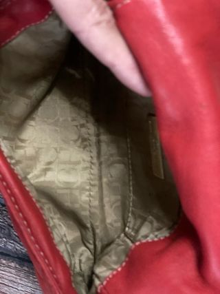 Bolso bandolera CH rojo y dorado