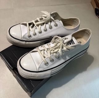 Converse Piel Plataforma Blancas