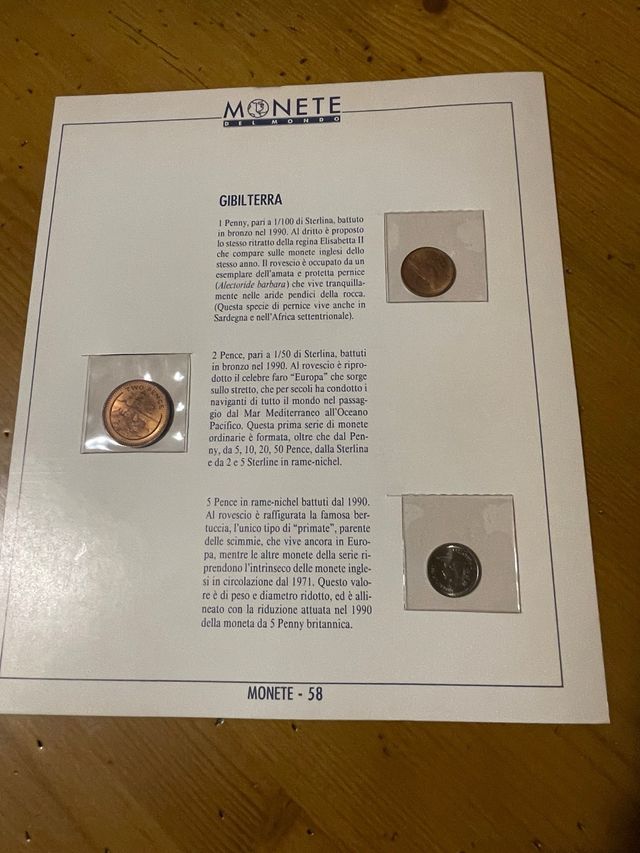 Monete Gibilterra 1990