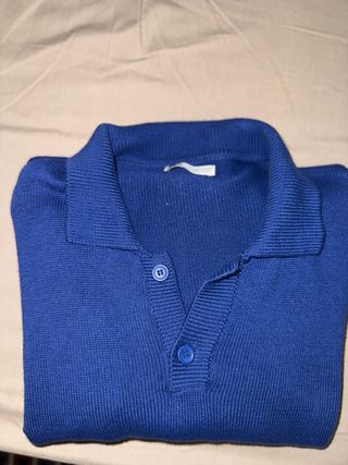 Jersey Polo Zara Azul Hombre