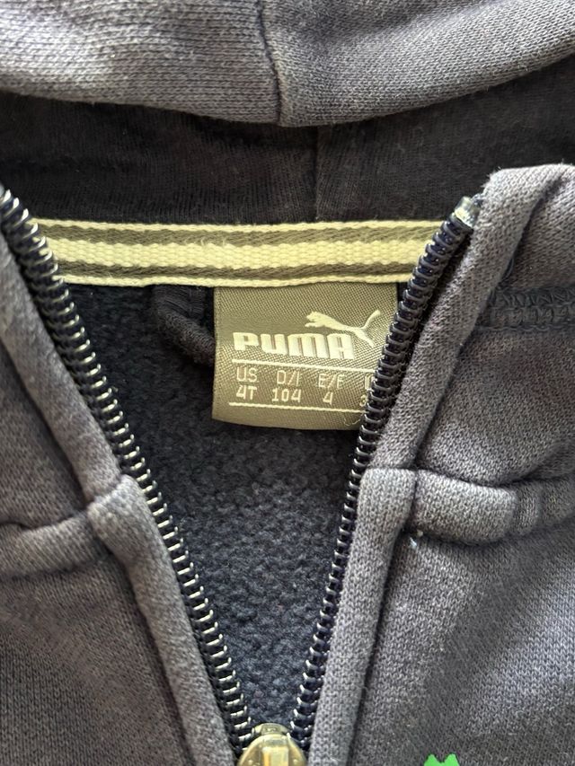 Chaqueta Tommy Hilfiger Gris y sudadera Puma azul