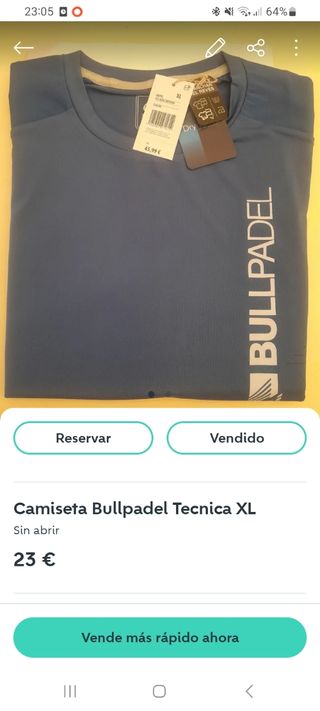 Lote Camiseta Bullpadel Azul y pantalón