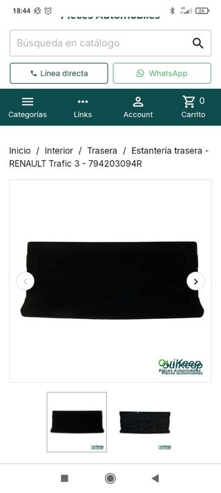 Bandeja Trasera Trafic