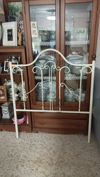 Cabecero de forja blanco 90cm