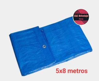 Lona azul 5x8m - Impermeable multiusos nueva