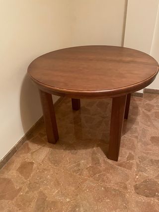 Mesa redonda extensible pino macizo 110cm