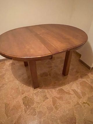 Mesa redonda extensible pino macizo 110cm