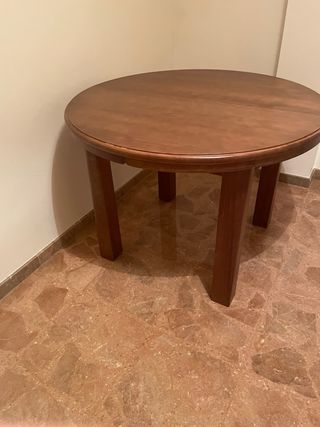 Mesa redonda extensible pino macizo 110cm