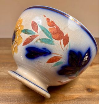 Antiguo cuenco loza de Sarreguemines finales S.XIX