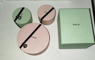 Cajas y Bolsas TOUS Verdes y Rosas