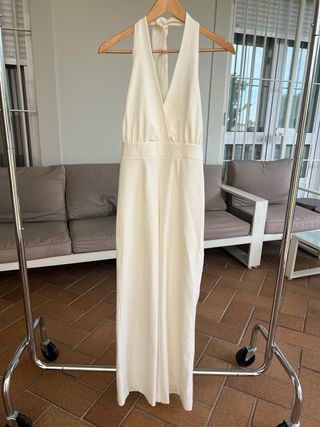 Mono largo blanco halter