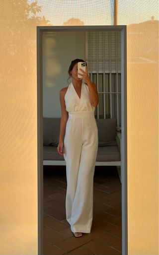 Mono largo blanco halter