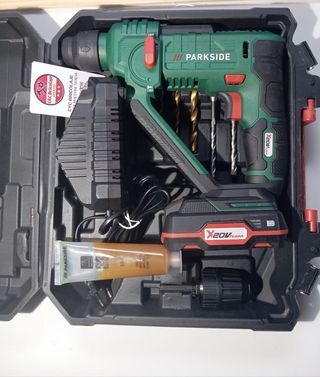 Martillo Perforador Parkside X20VTEAM completo 