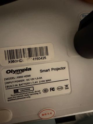 Proyector Olympia Mini Plata/Blanco