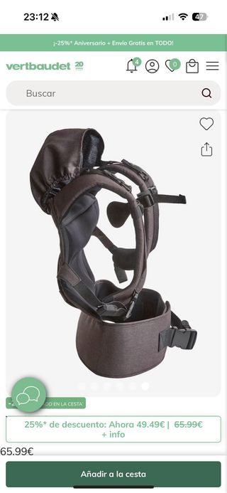 Portabebés ergonómico.